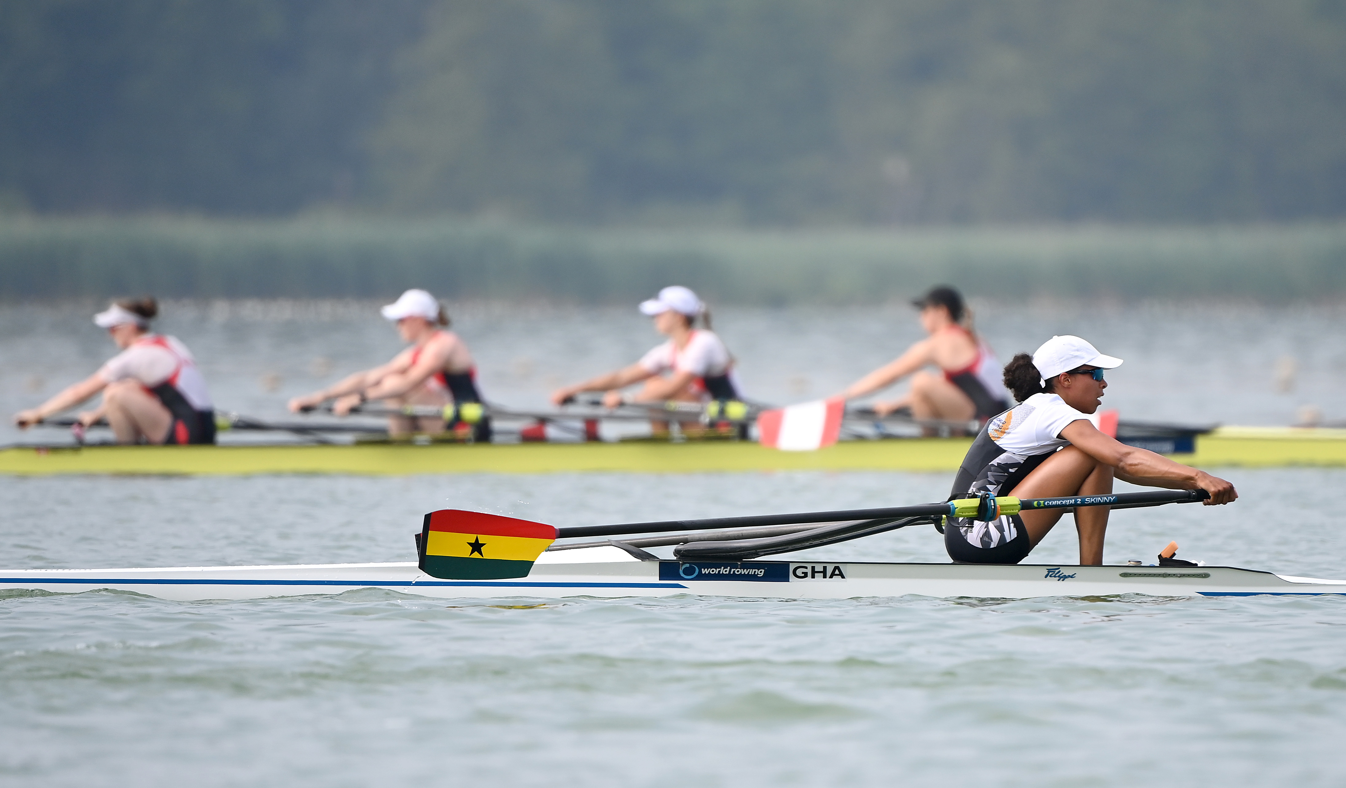 Die deutsche Leichtgewichtsruderin Weber liebäugelt mit einem Olympiastart 2028. Foto: MeinRuderbild/D. Seyb